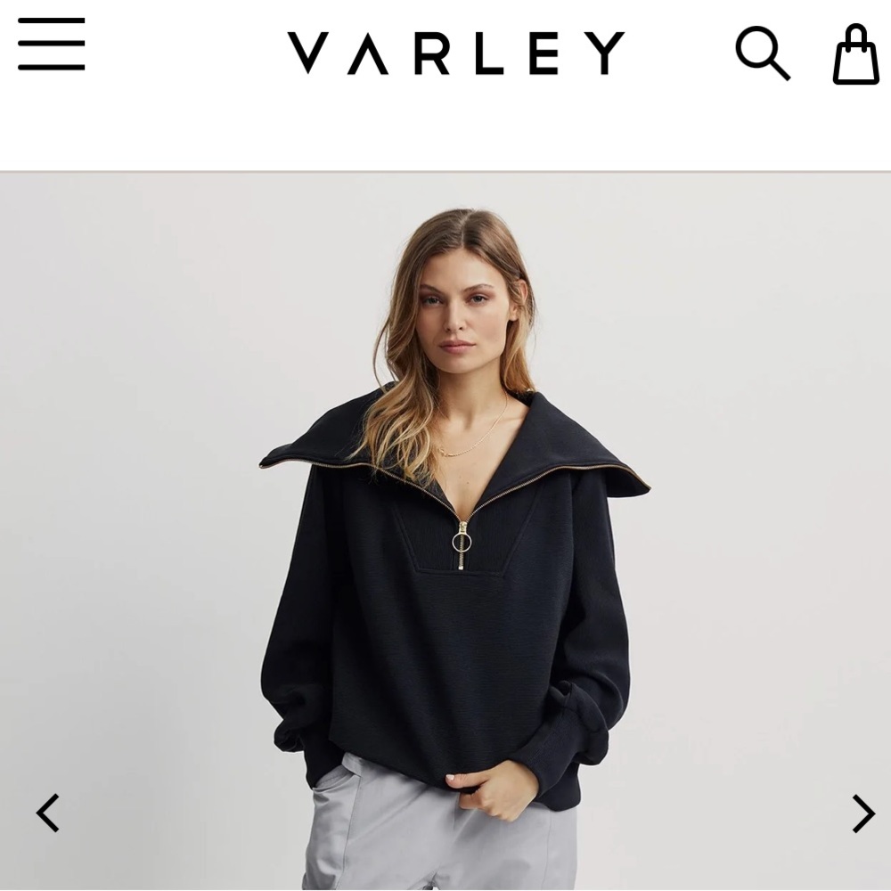 NWT Varley Vine Pullover in Black
